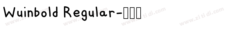 Wuinbold Regular字体转换